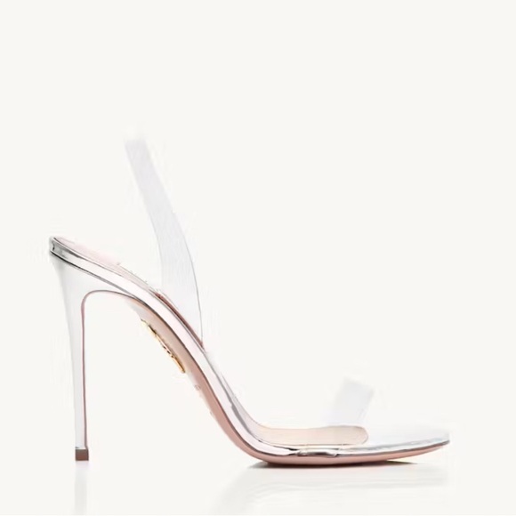 Aquazzura So Nude Plexi Sandal 105  size 40 - Picture 3 of 14